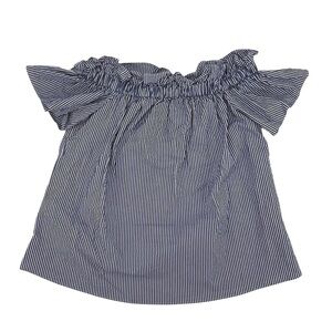 RACHEL Rachel Roy Blue White Striped Off Shoulder Peasant Top Size XS Women’s